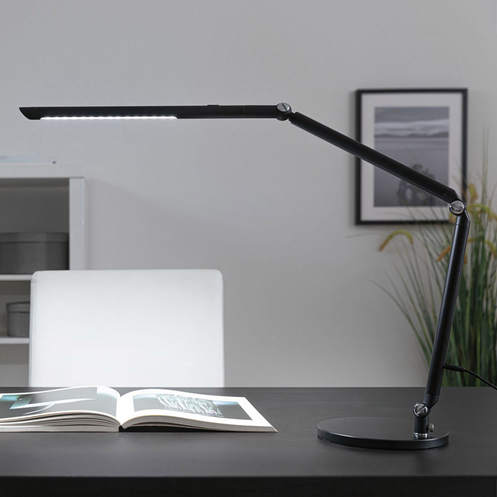 Paulmann FlexBar LED-skrivebordslampe, sort