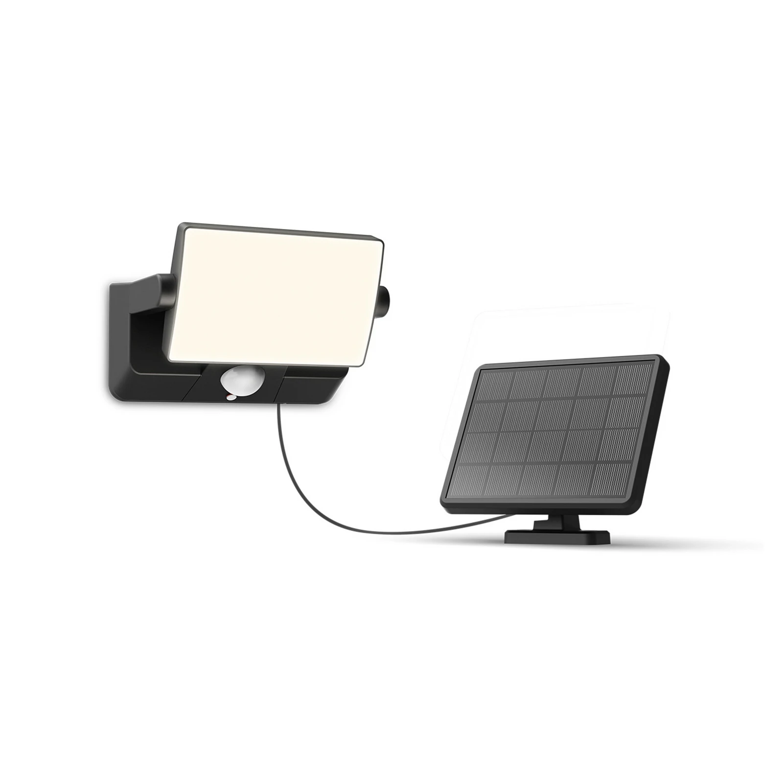 Philips LED-päikesepaneeliga seinavalgusti Fyns, must, anduriga, IP44