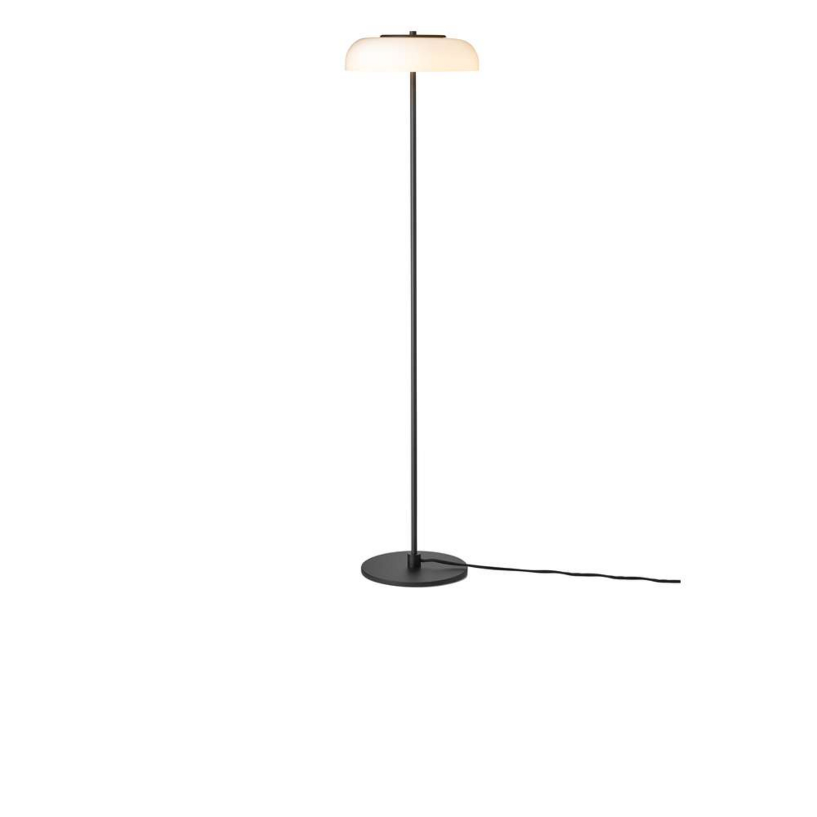 Lampadaire LED Nuura Blossi, hauteur 120 cm, noir/opale