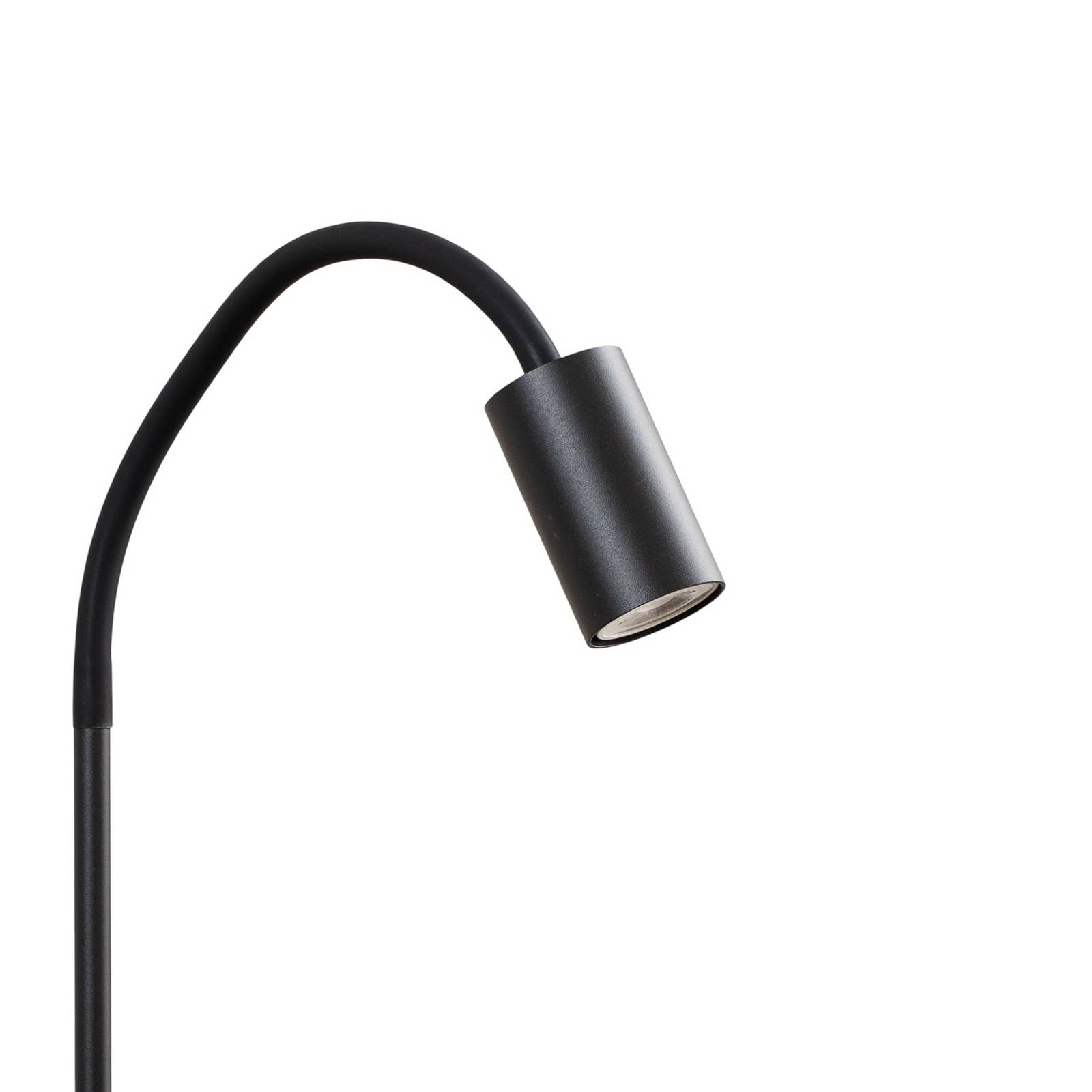 Lampa stojąca Eye Flex z elastycznym ramieniem, czarna