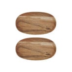 Vassoio HDWood in legno di acacia 23 x 13 cm, set da 2 pezzi - House Doctor