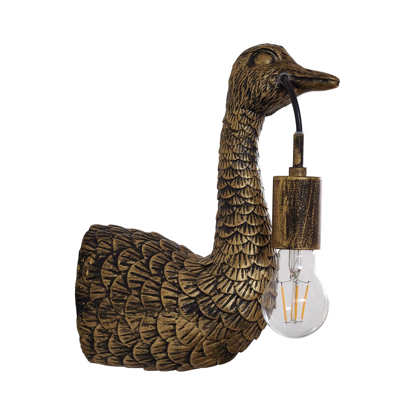 Lindby Wandleuchte Nirvathia, Strauß, messingfarben, Metall