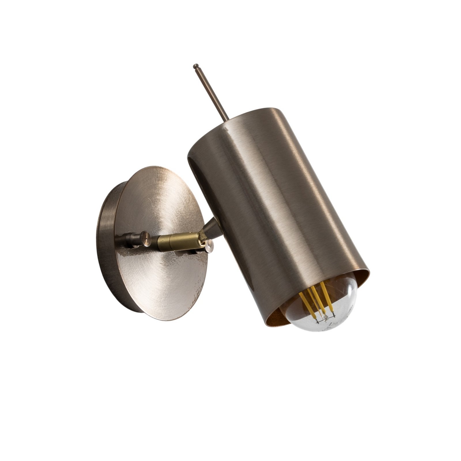 Стена лампа Kem, месинг, метал, височина 23 cm, E27 Стена лампа Kem, месинг, метал, височина 23 cm, E27