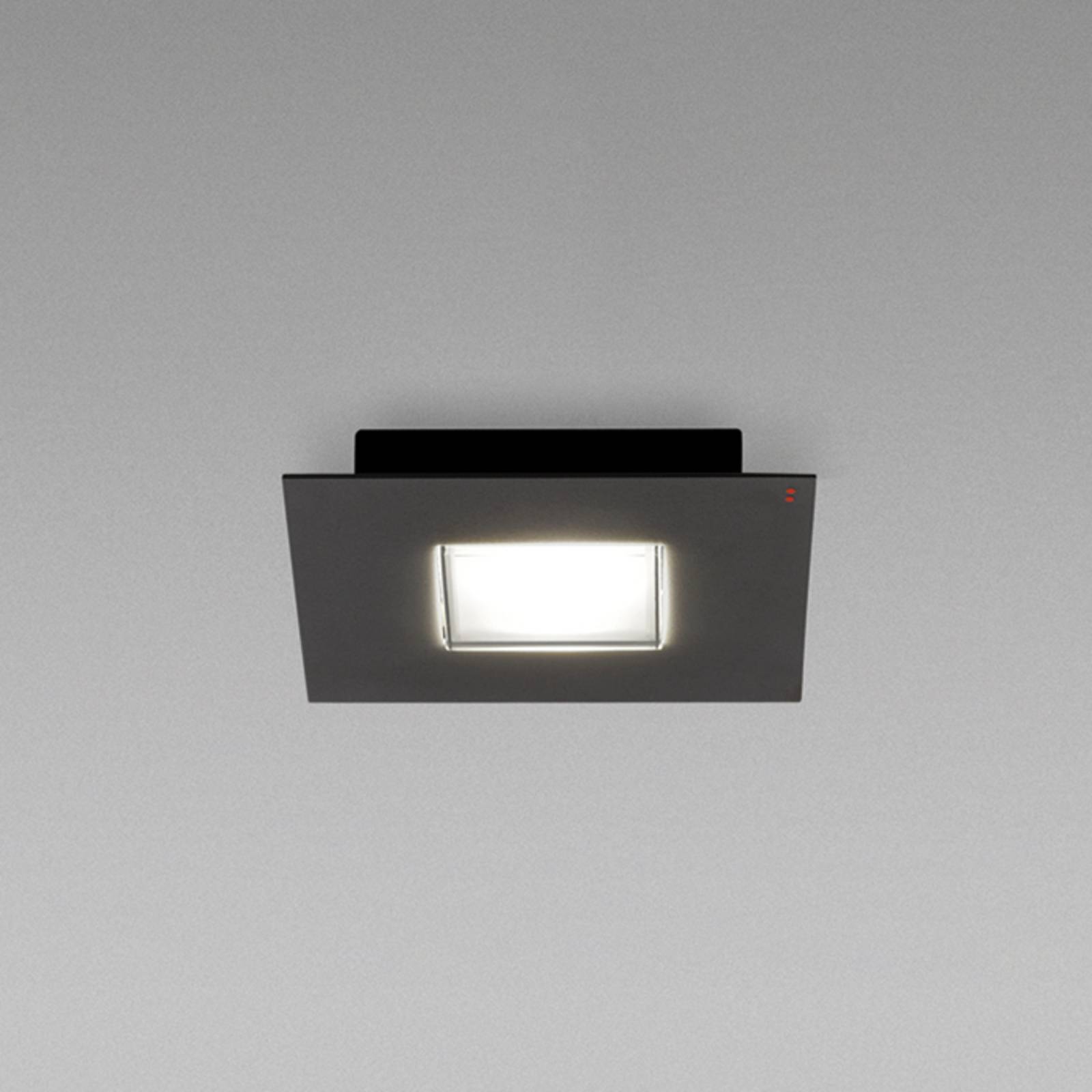 Levně Fabbian Quarter - černé LED stropní svítidlo 1zdr