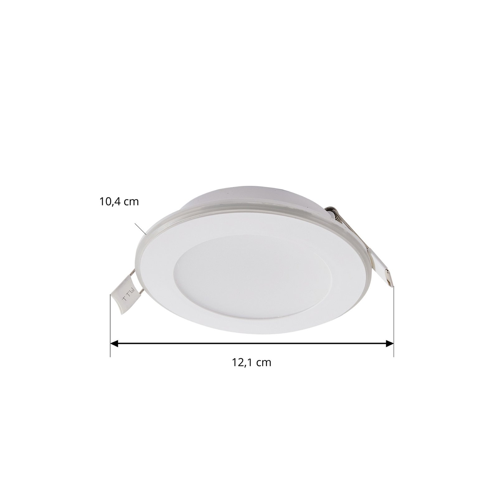 Lindby LED inbouwlamp Toka, 6,5 W, wit, kunststof, CCT