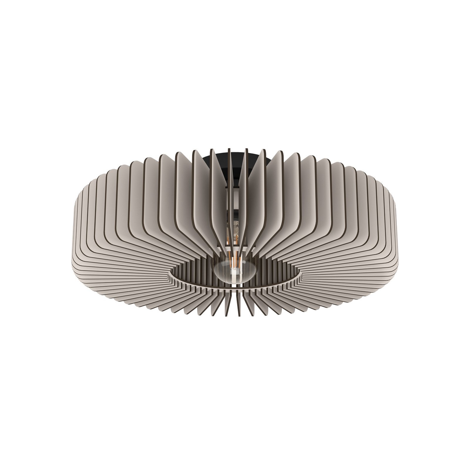 Deckenlampe Palombaia, weiß, Ø 50 cm, Stahl/Holz, E27