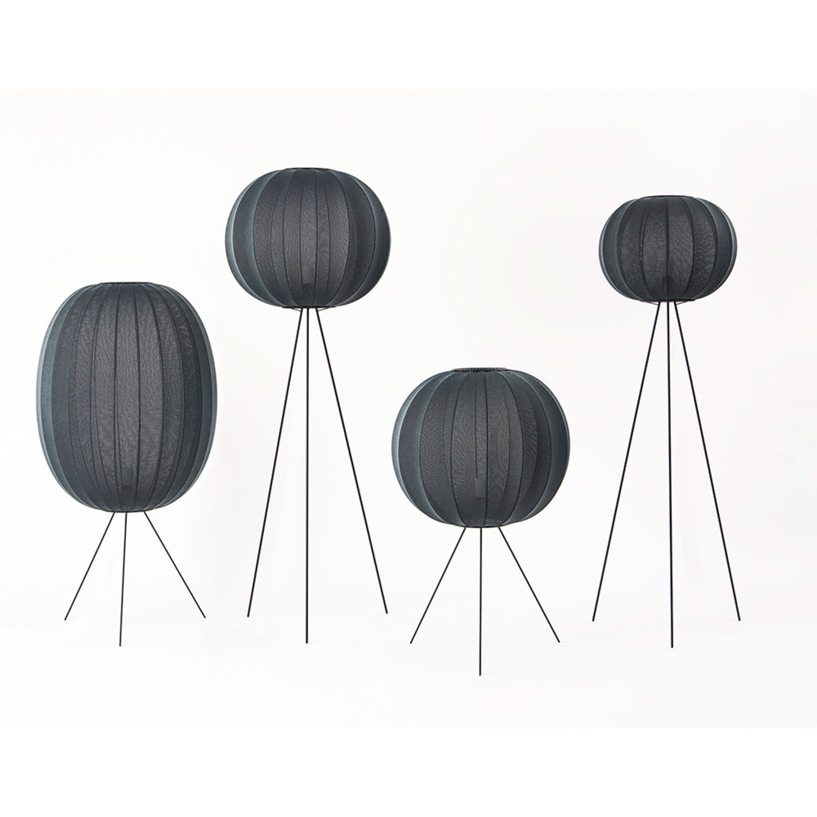 Knit-Wit 45 Round Lampadar Low Black - Made By Hand