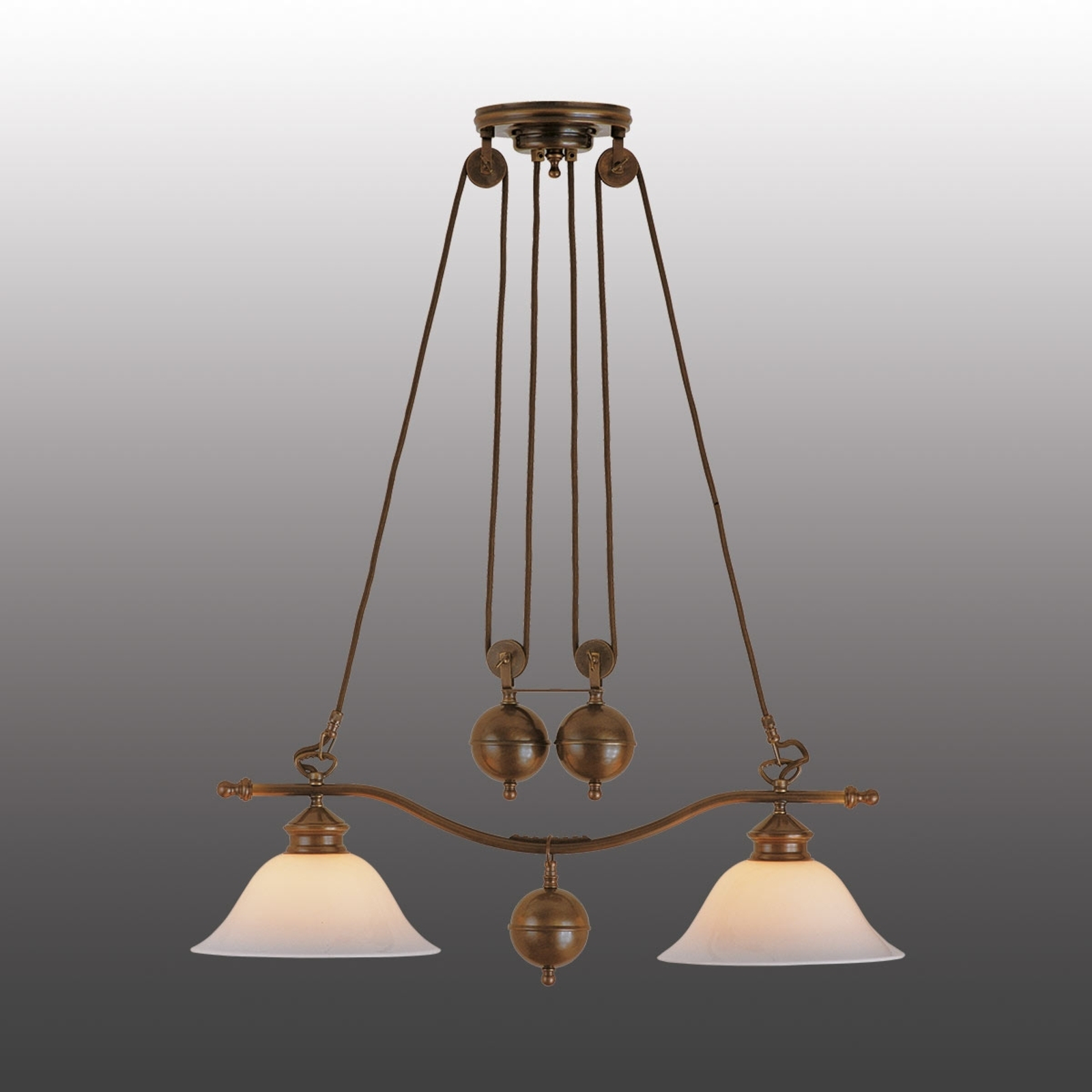 Anno 1900 hængelampe med to pærer