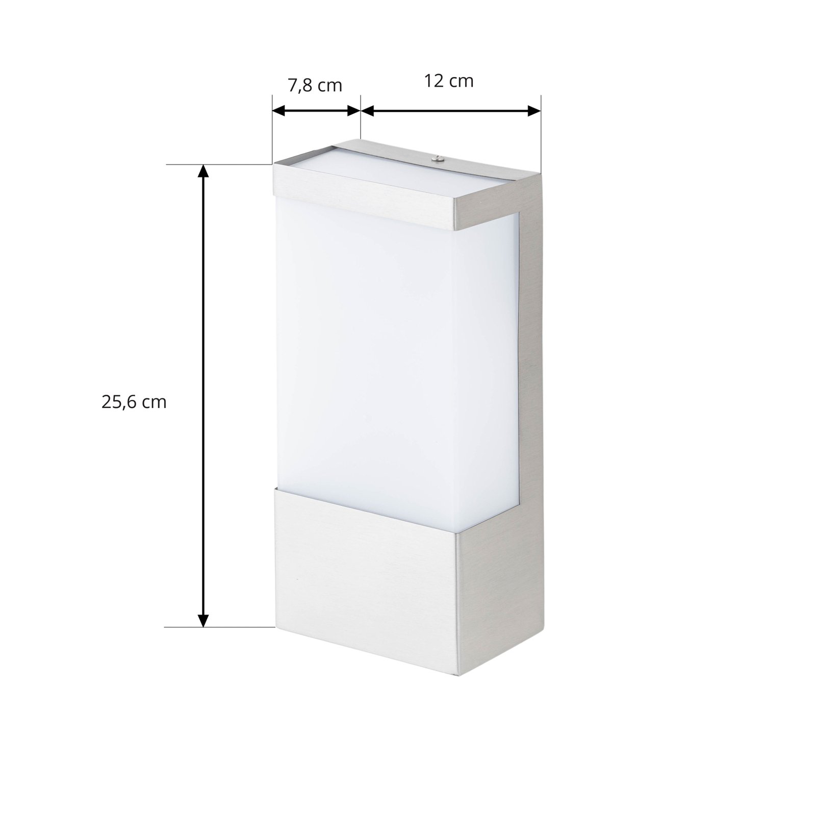 Square stainless steel outdoor wall light Kirana