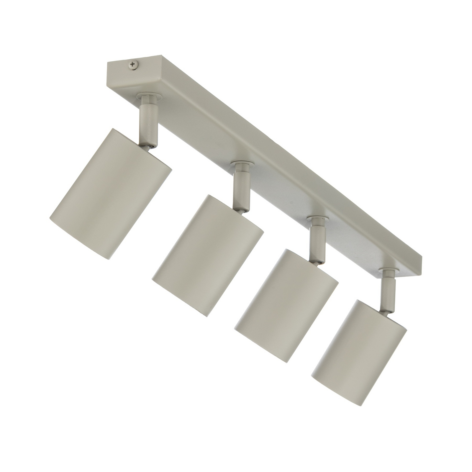 Deckenstrahler Zoom, 4-flammig, grau-beige, Stahl, GU10