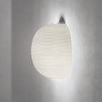 Foscarini Gem félig fali lámpa üvegből, fehér