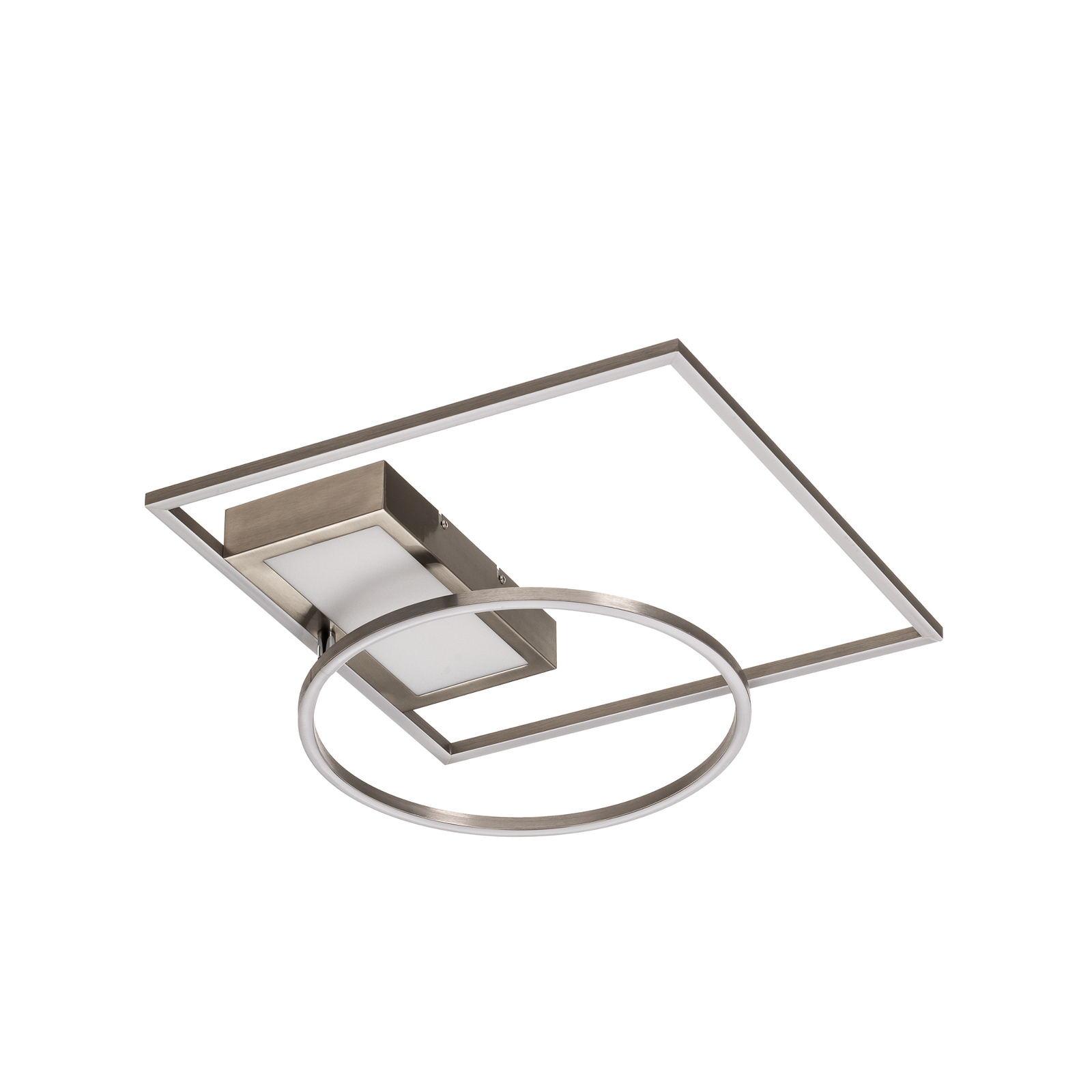 Lindby Geona LED-Deckenleuchte CCT dimmbar nickel