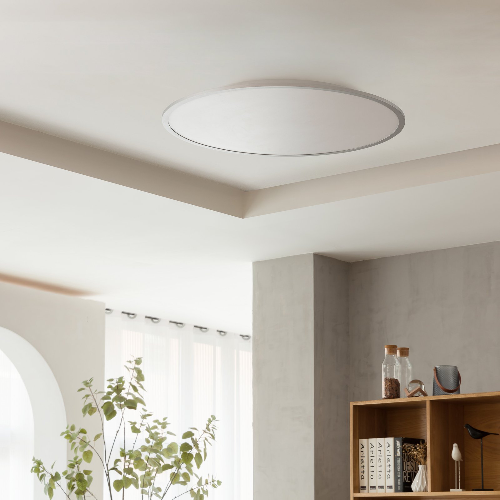 Narima LED Loftlampe CCT Ø80 White/Silver - Lindby