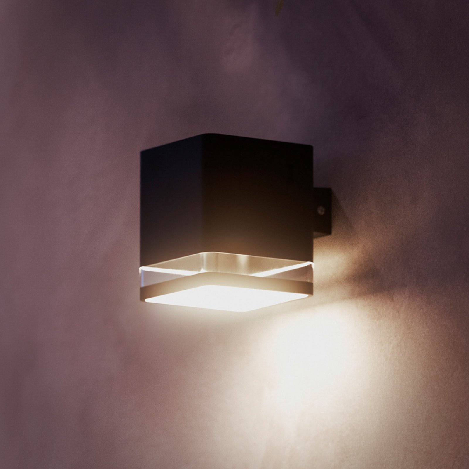 Philips Applique da esterno a LED Virona, nero, IP44