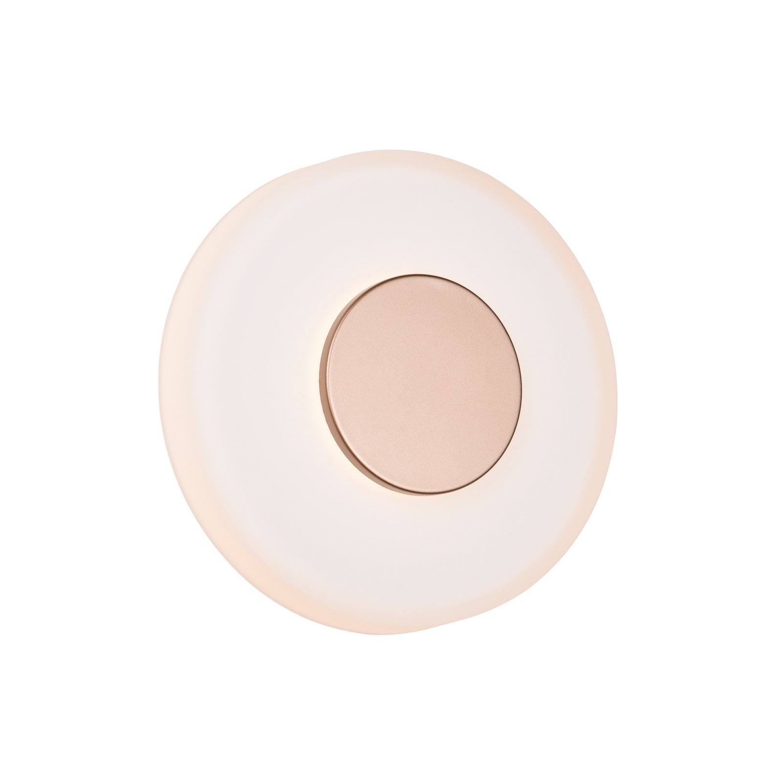 LED wall light Celeste, brown/white, Ø 22 cm glass dimmable