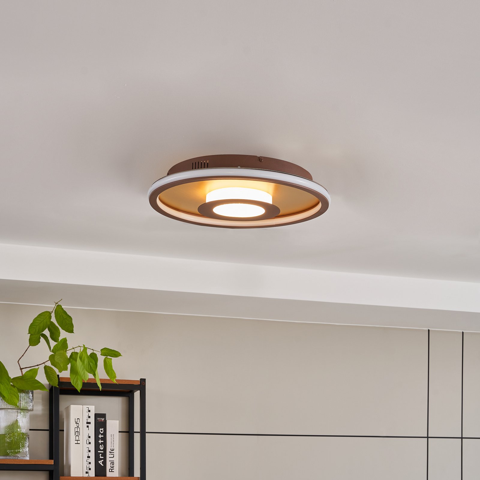 Lindby Pekela LED ceiling light, round, 43 cm