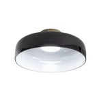 LED stropní svítidlo Lunar, černé, sklo, Ø 42 cm, CCT, stmívatelné