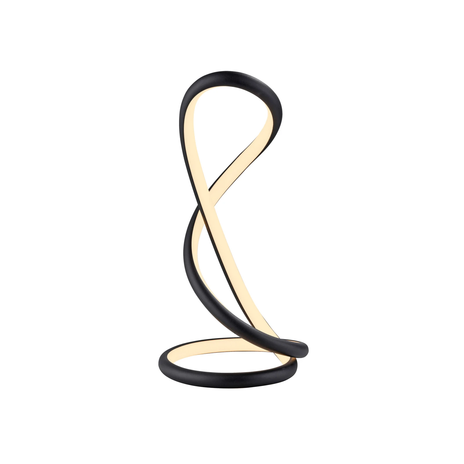 Paul Neuhaus LED tafellamp Twist, zwart, hoogte 42 cm