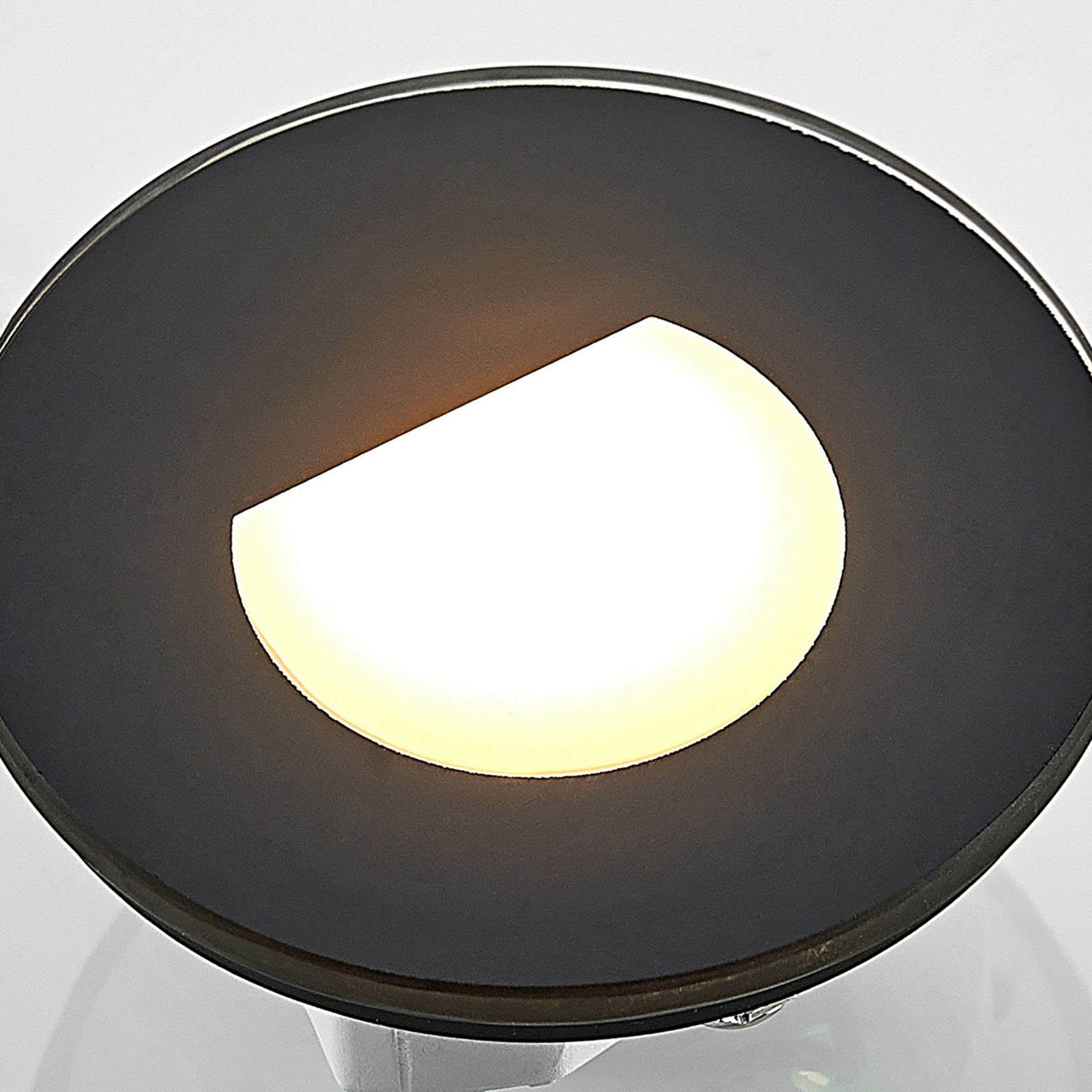 Arcchio Vexi LED-Einbaulampe, rund, schwarz matt