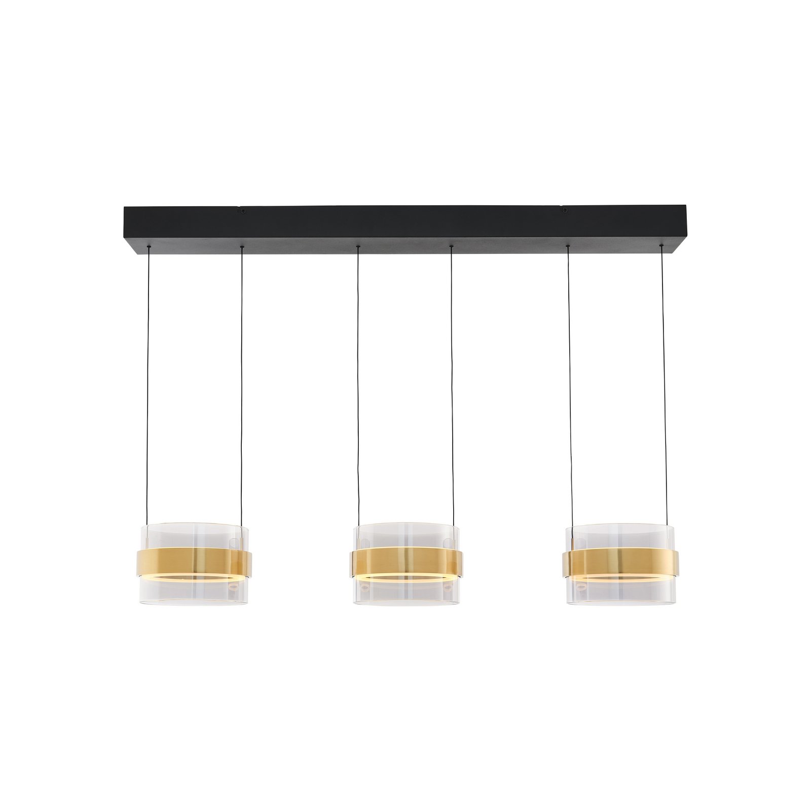 LED висяща лампа Inside месингов цвят/пушено сив, дължина 105 cm