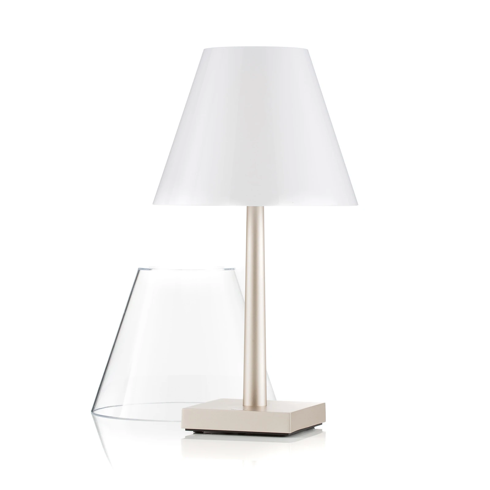 Rotaliana Dina+ T1 LED stolná lampa na batérie, bronzová