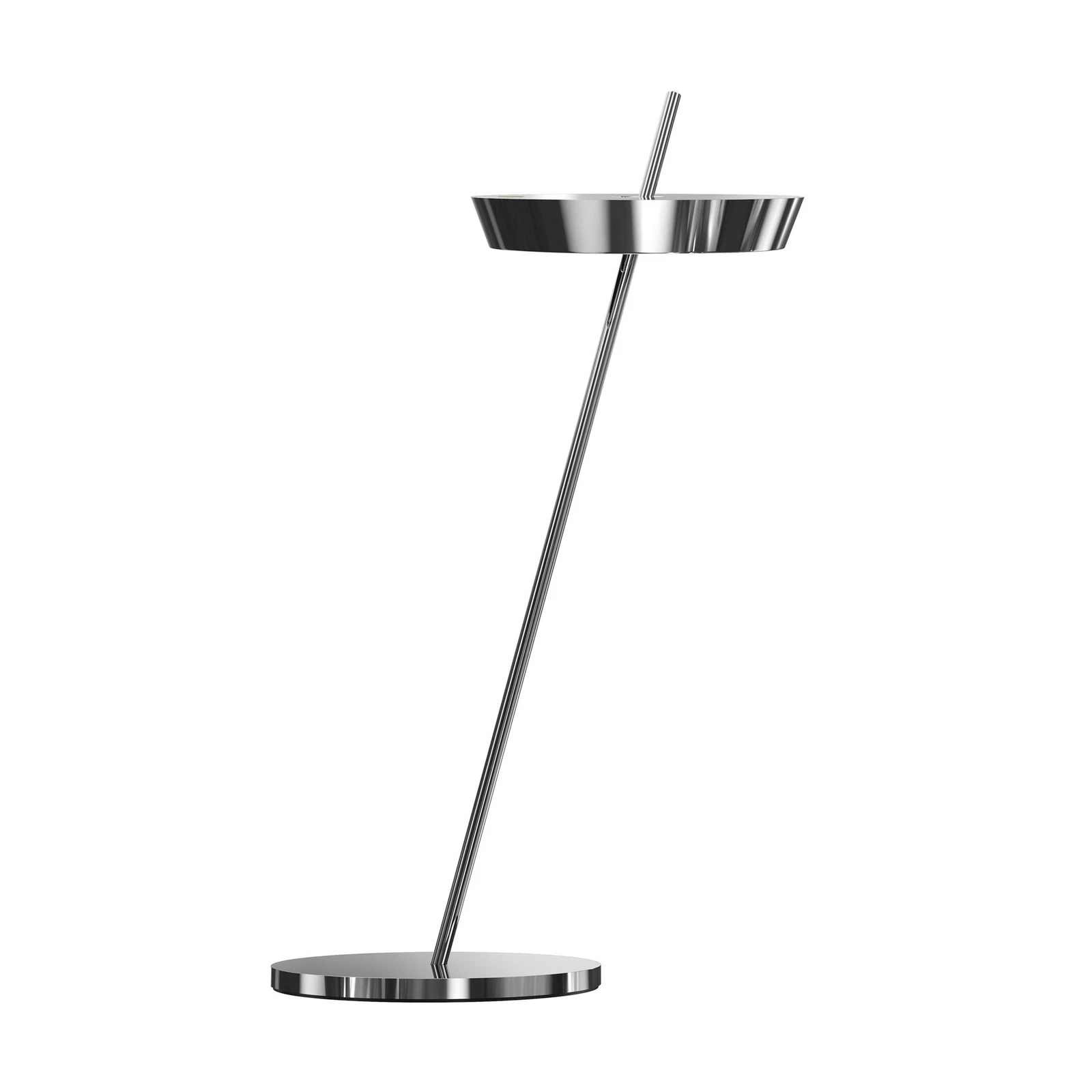 LED акумулаторна настолна лампа Mahina, хромирана, височина 36 cm, метал, CCT