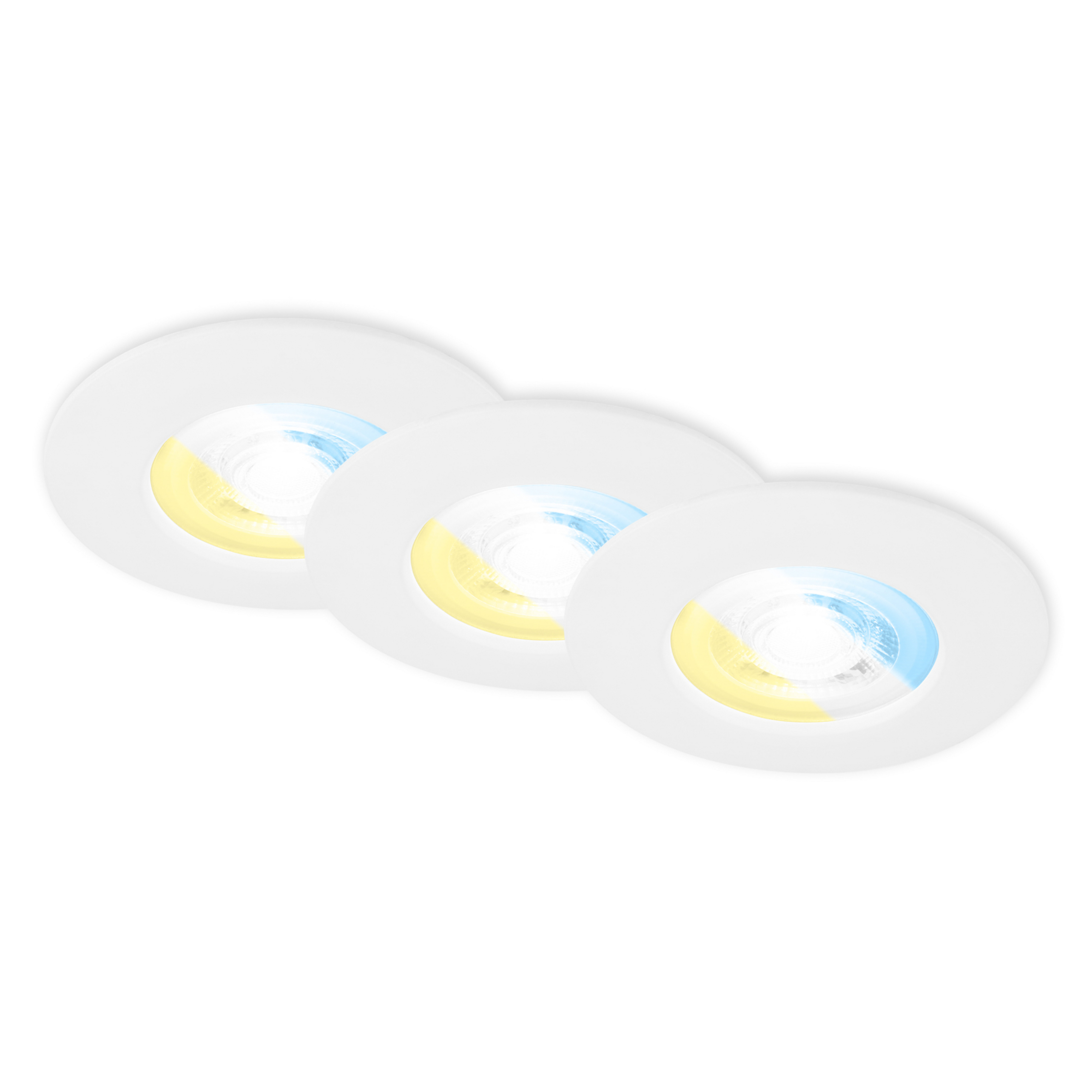 Spot wpuszczany LED 7605 IP44 3 szt. CTS biały