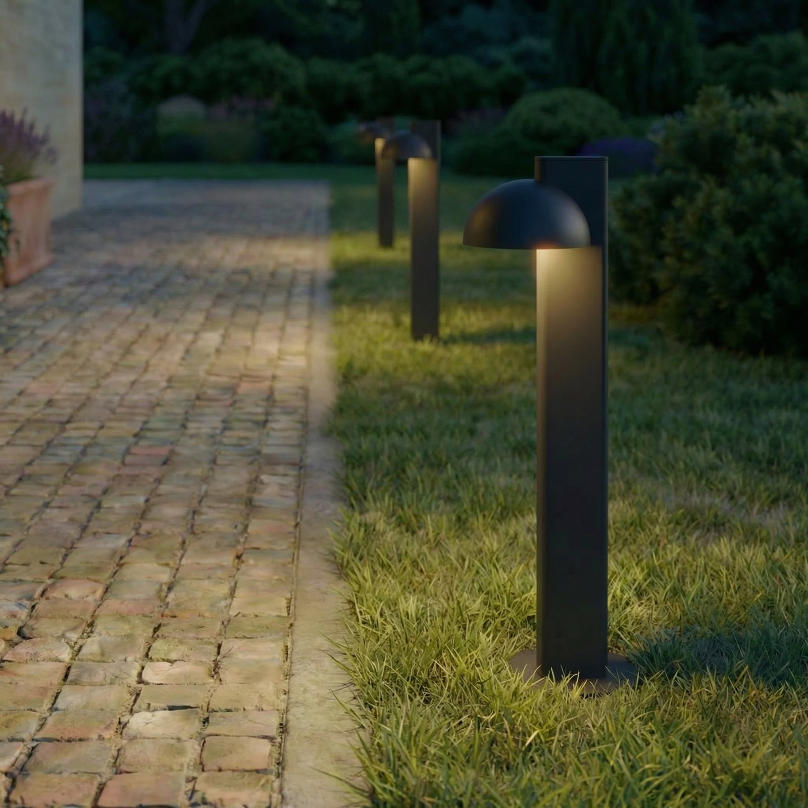 Velira LED tuinpadverlichting, hoogte 77 cm, 1-lamp, zwart, IP44 - Lucande