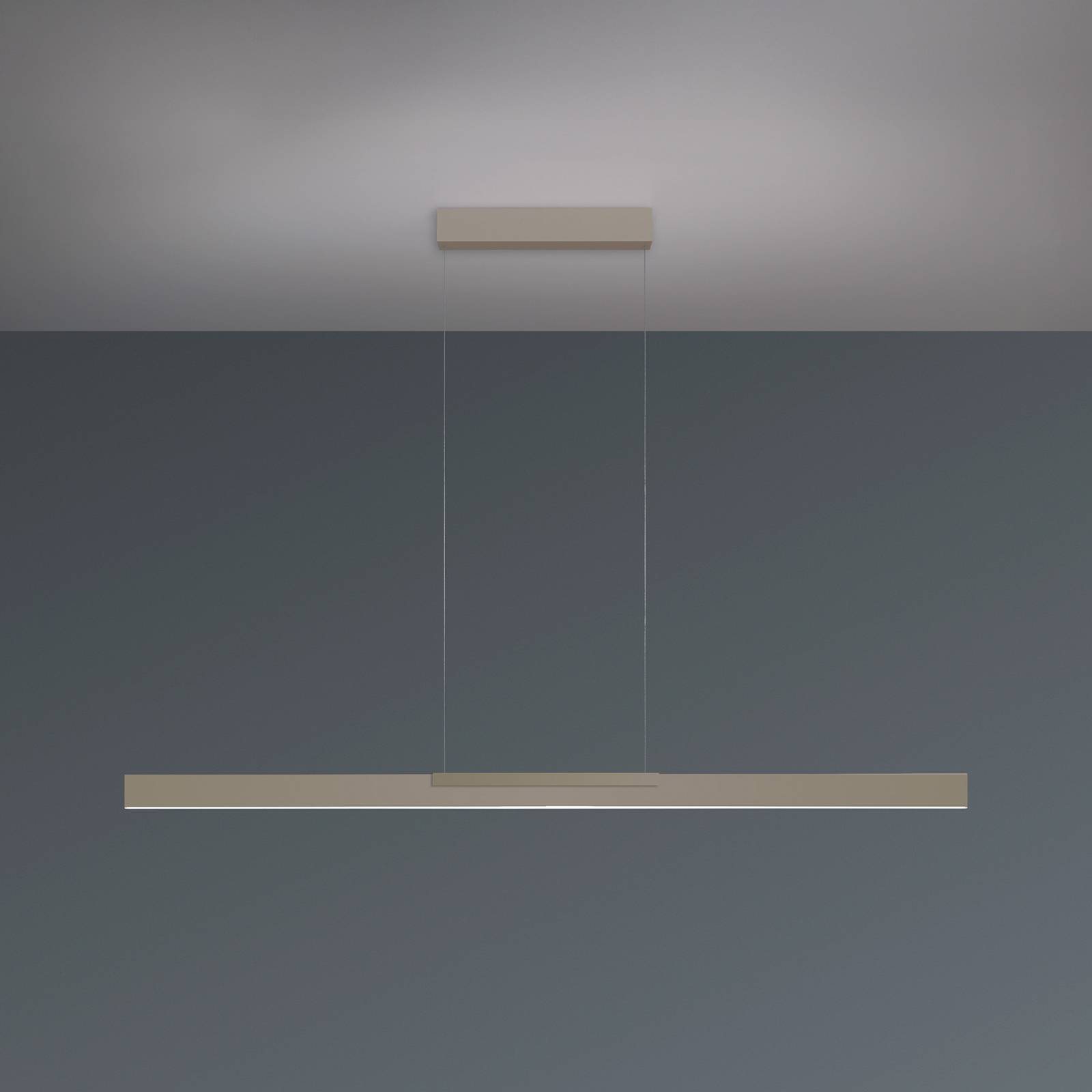 Bopp LED-Hängelampe Nano 2.0, Länge 140 cm, taupe, Metall günstig online kaufen