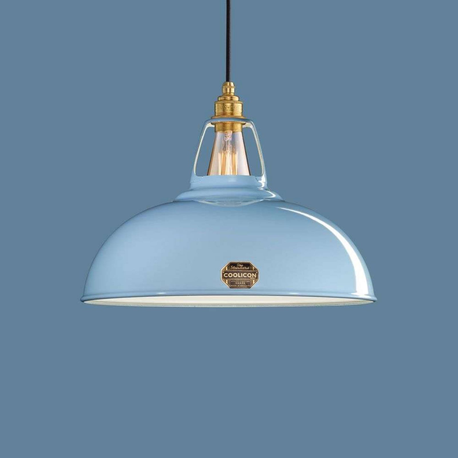 Stor pendellampe i design fra 1933, lyseblå – Coolicon - Stue - Metal