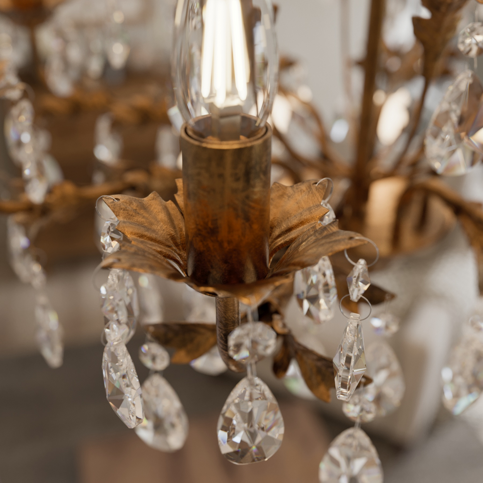 Kroonluchter Teresa met kristallen, 8-lamps