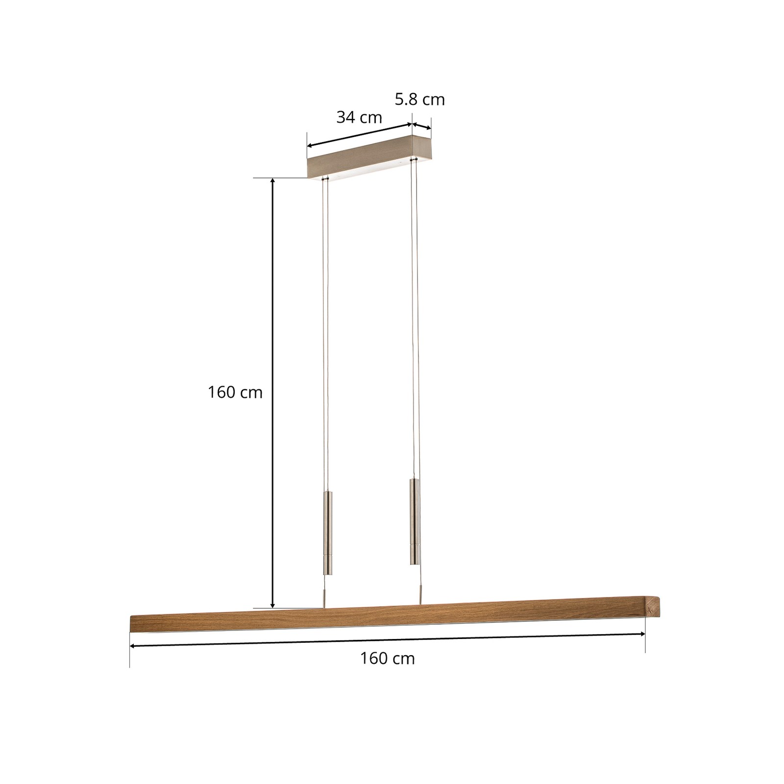 HerzBlut Leonora závěsné světlo Up&Down 160cm