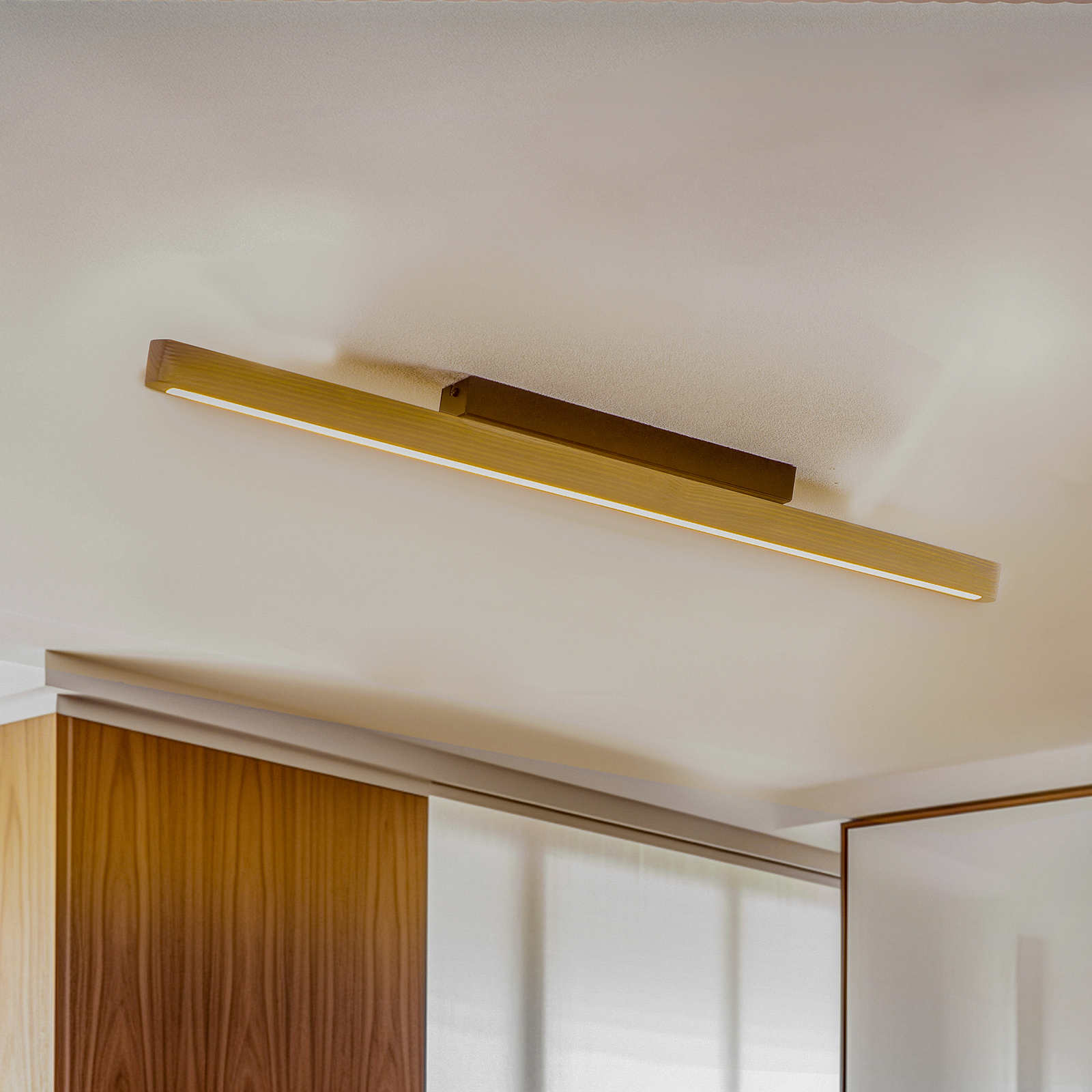 Candeeiro de teto LED Forrestal, comprimento 90 cm