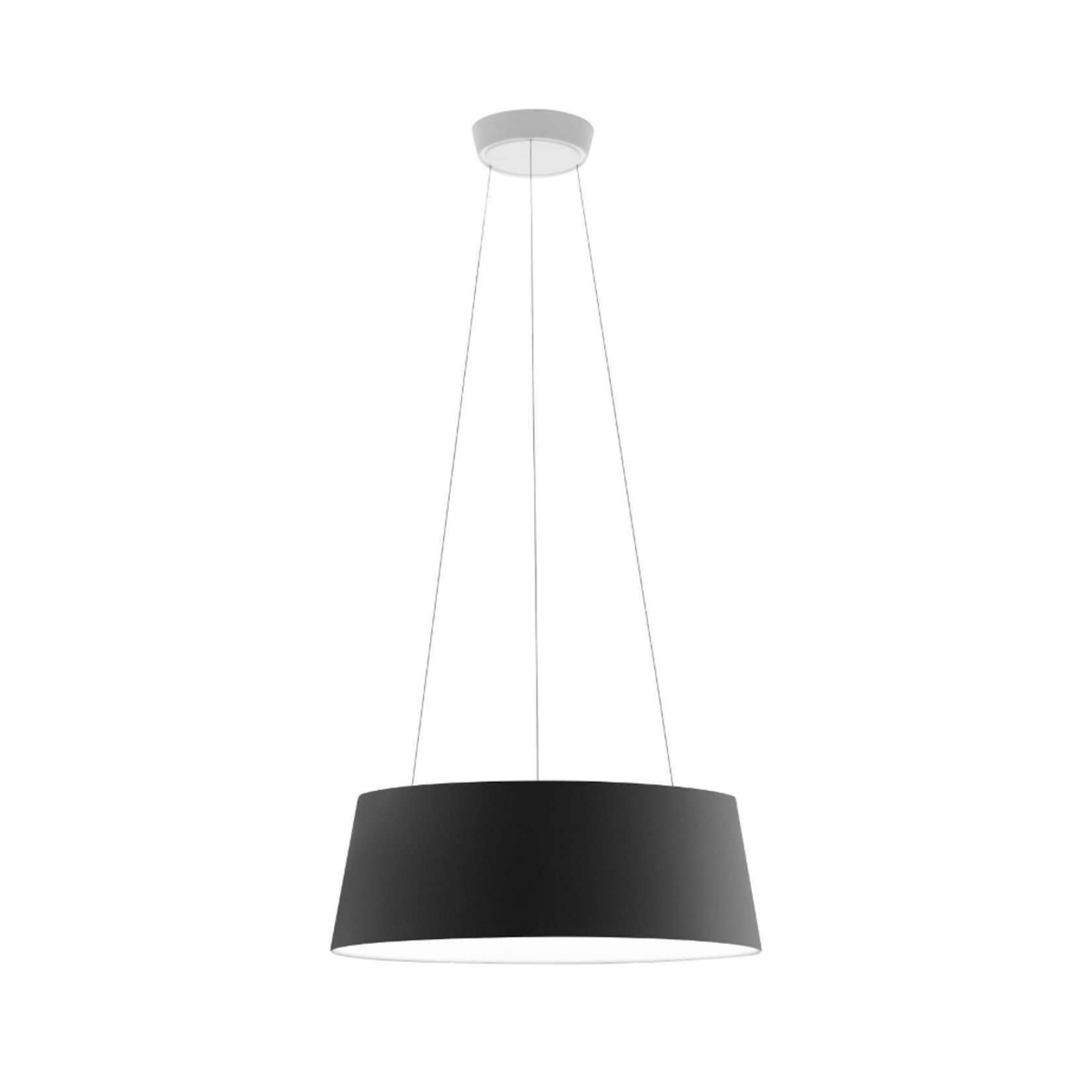 Oxygen LED pendant light, black, Ø 56 cm - Stilnovo