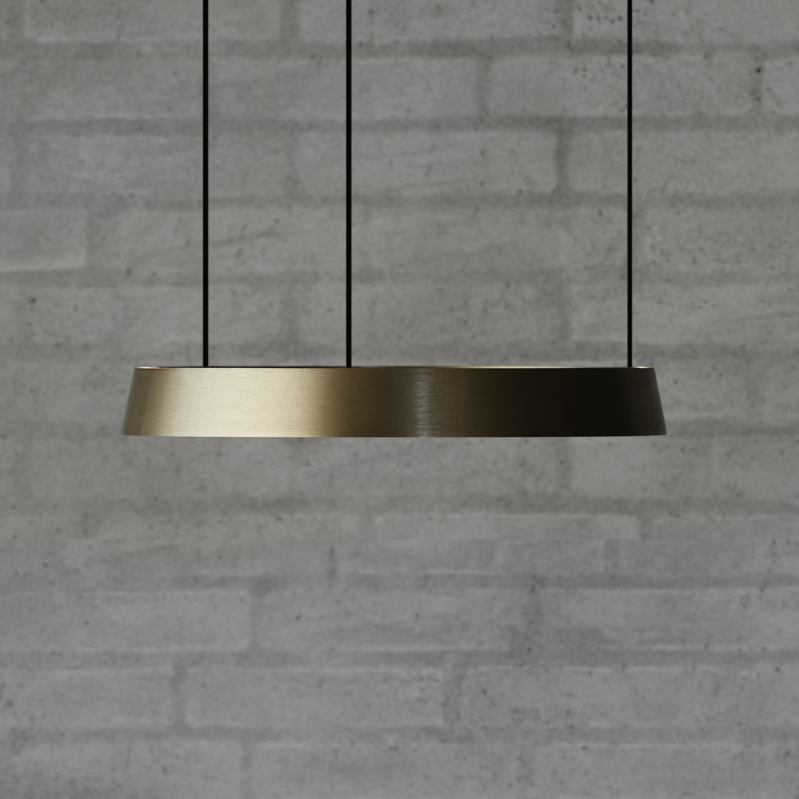 Suspension LED Edge Round en laiton, Ø 40 cm, Smart - Light-Point