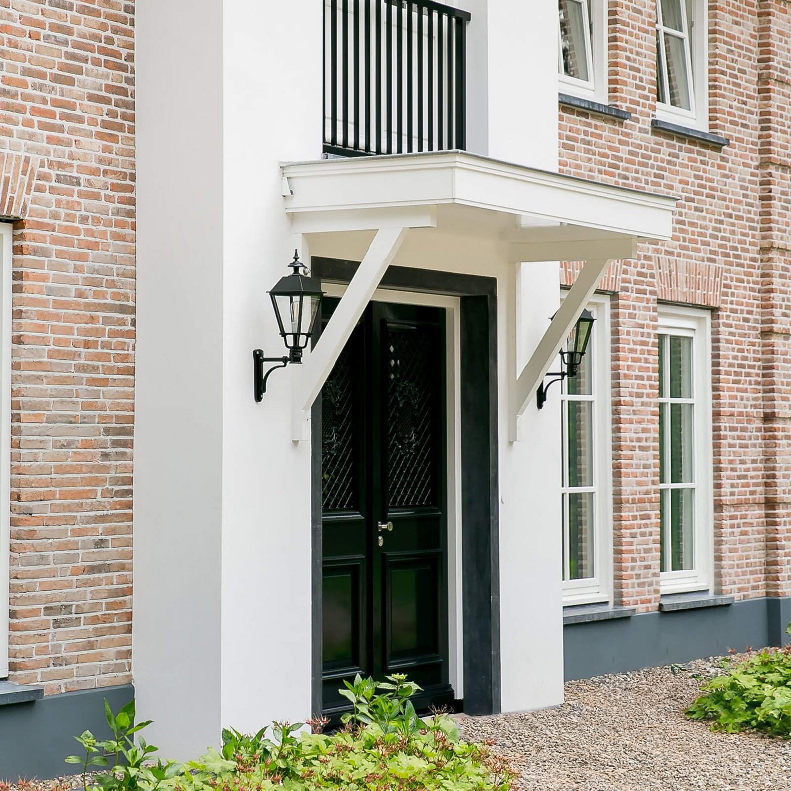 Außenwandleuchte Bergen, grün, Höhe 80 cm, Metall, IP44