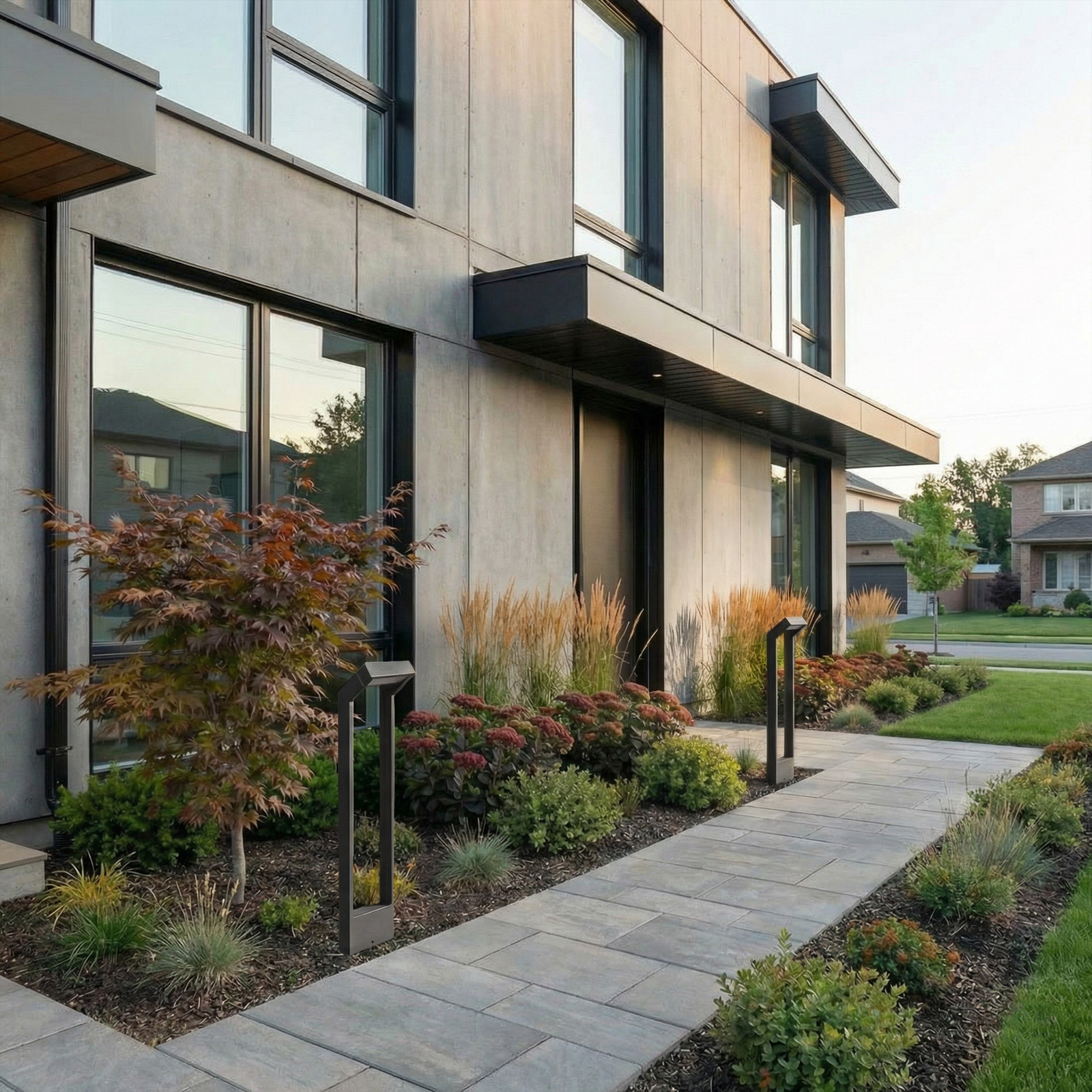 LED osvětlení cesty Kovato, výška 95 cm, tmavě šedé, IP65 – Arcchio