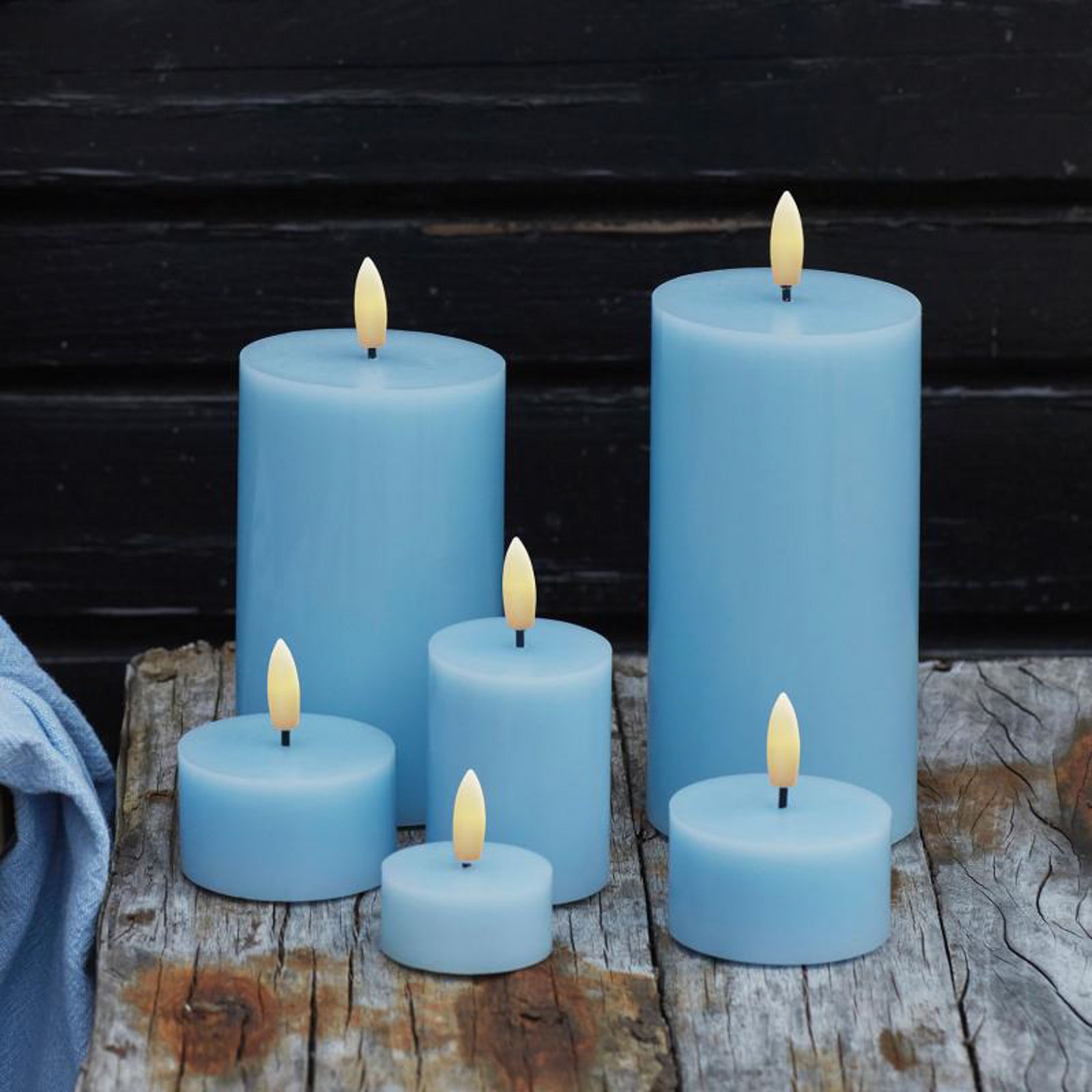 LED-Teelicht Sille, blau, Wachs, 2er-Set, Batteriebetrieb LED-Teelicht Sille, blau, Wachs, 2er-Set, Batteriebetrieb