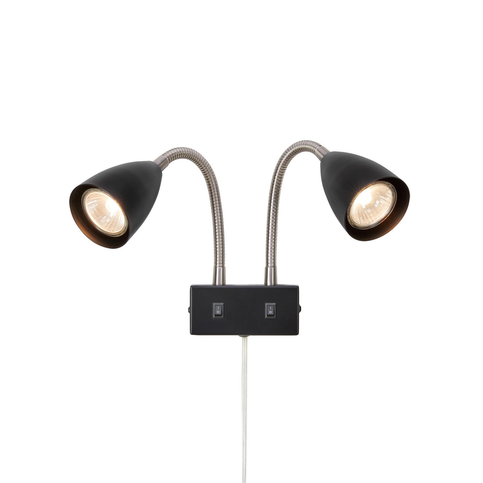 Markslöjd Wandleuchte Ciro, schwarz, Metall, Stecker, GU10
