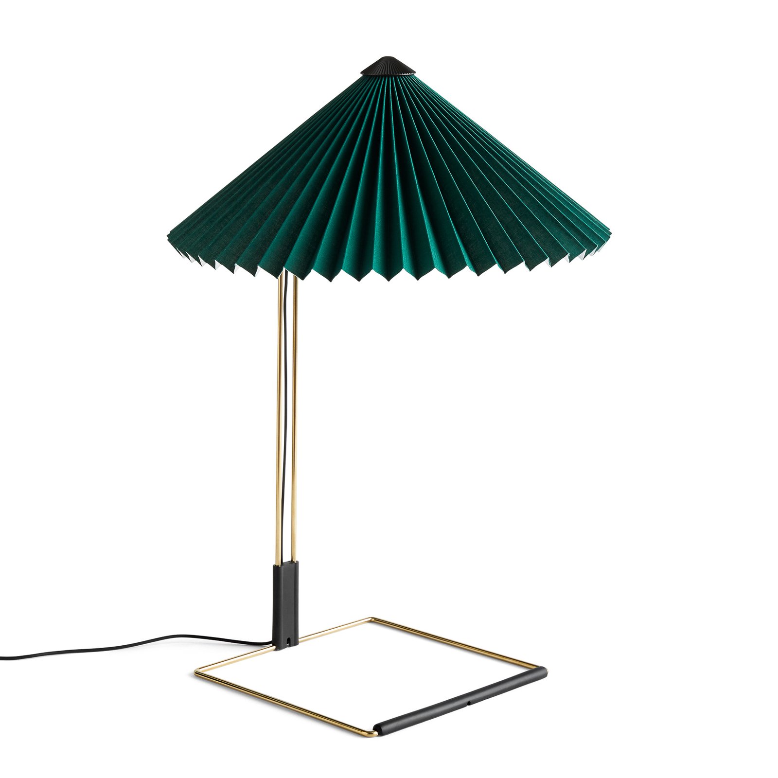 Plisowana lampa stołowa LED HAY Matin 380, zielona
