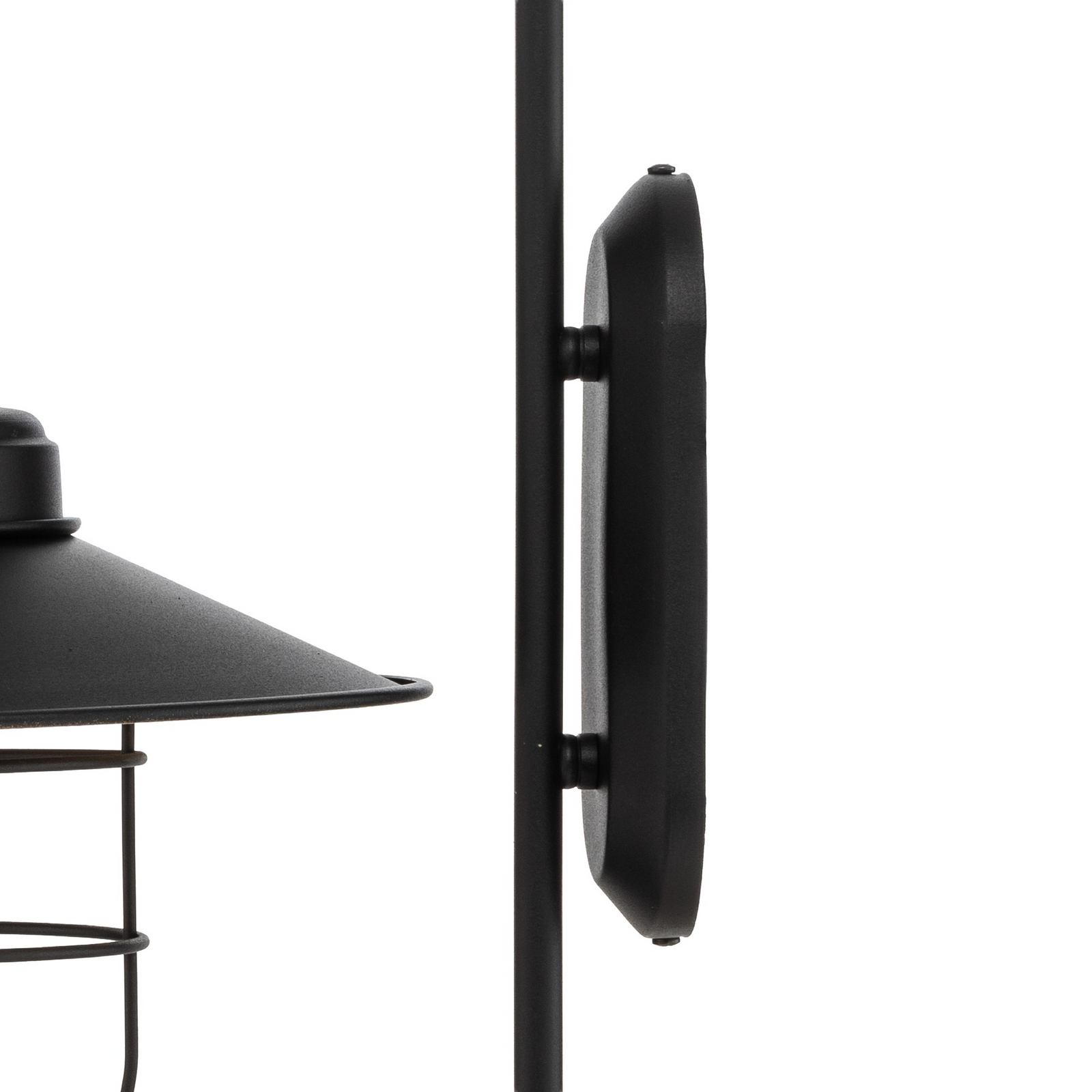 Wandleuchte Gadi, schwarz, Metall, Höhe 48 cm