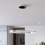 Lucande LED-Pendelleuchte Lyani, 80 cm, chrom, dimmbar