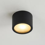 Arcchio Downlight Nieva, G9, preto, redondo, Ø 10cm, metal