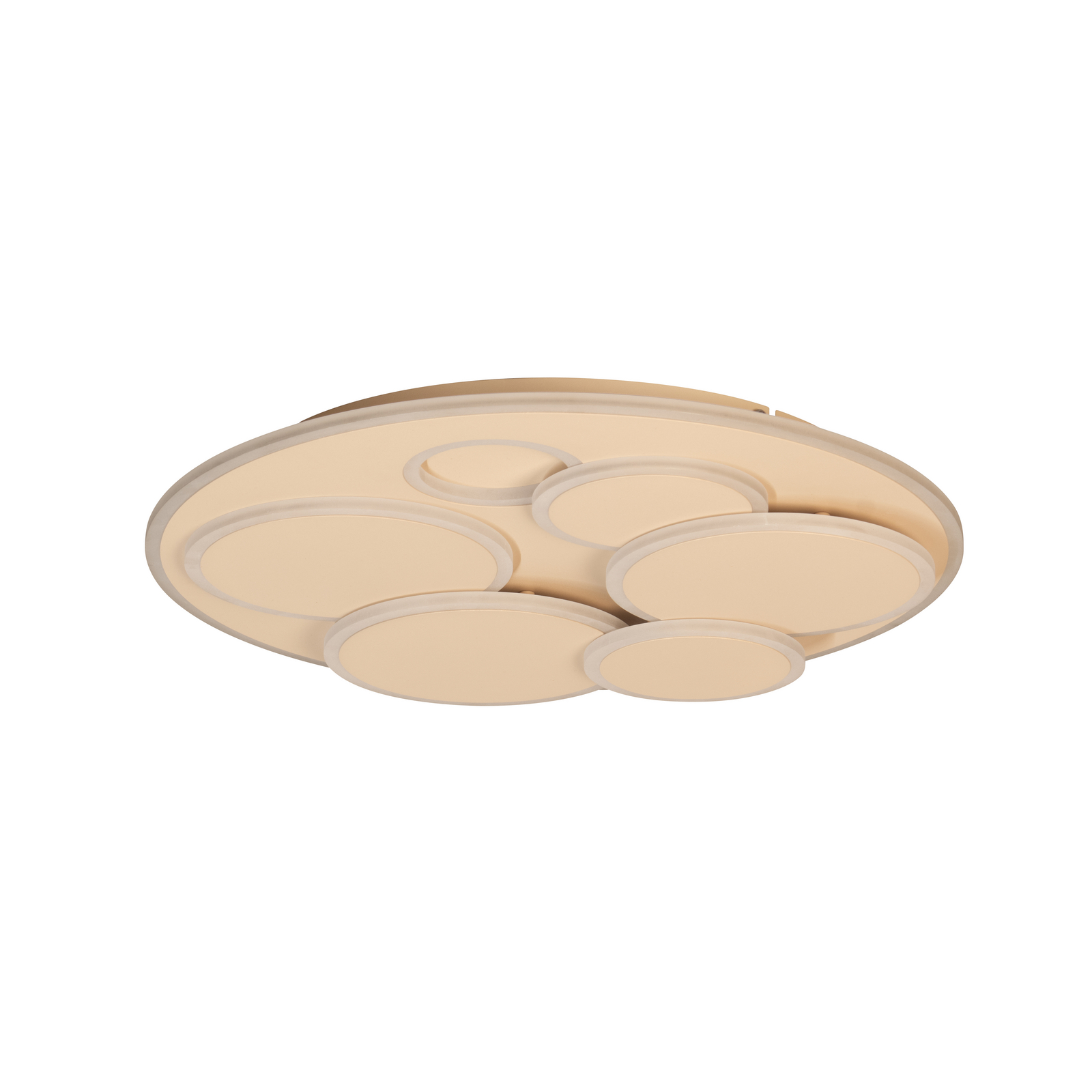 LED stropna svetilka Dots, peščena, Ø 50 cm, kovina/akril, CCT