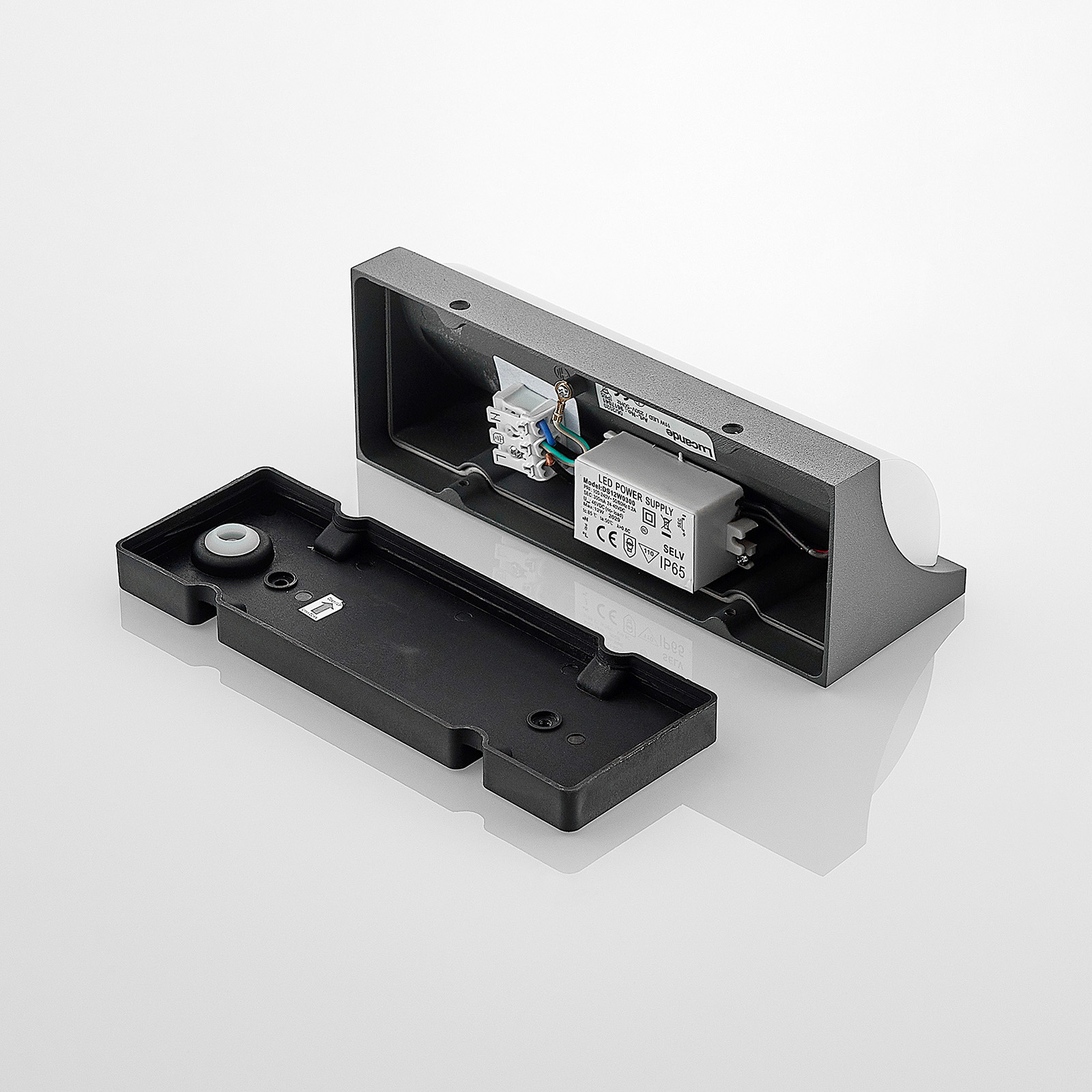 Aune LED ExteriorAplique de Pared Anthracite - Lucande