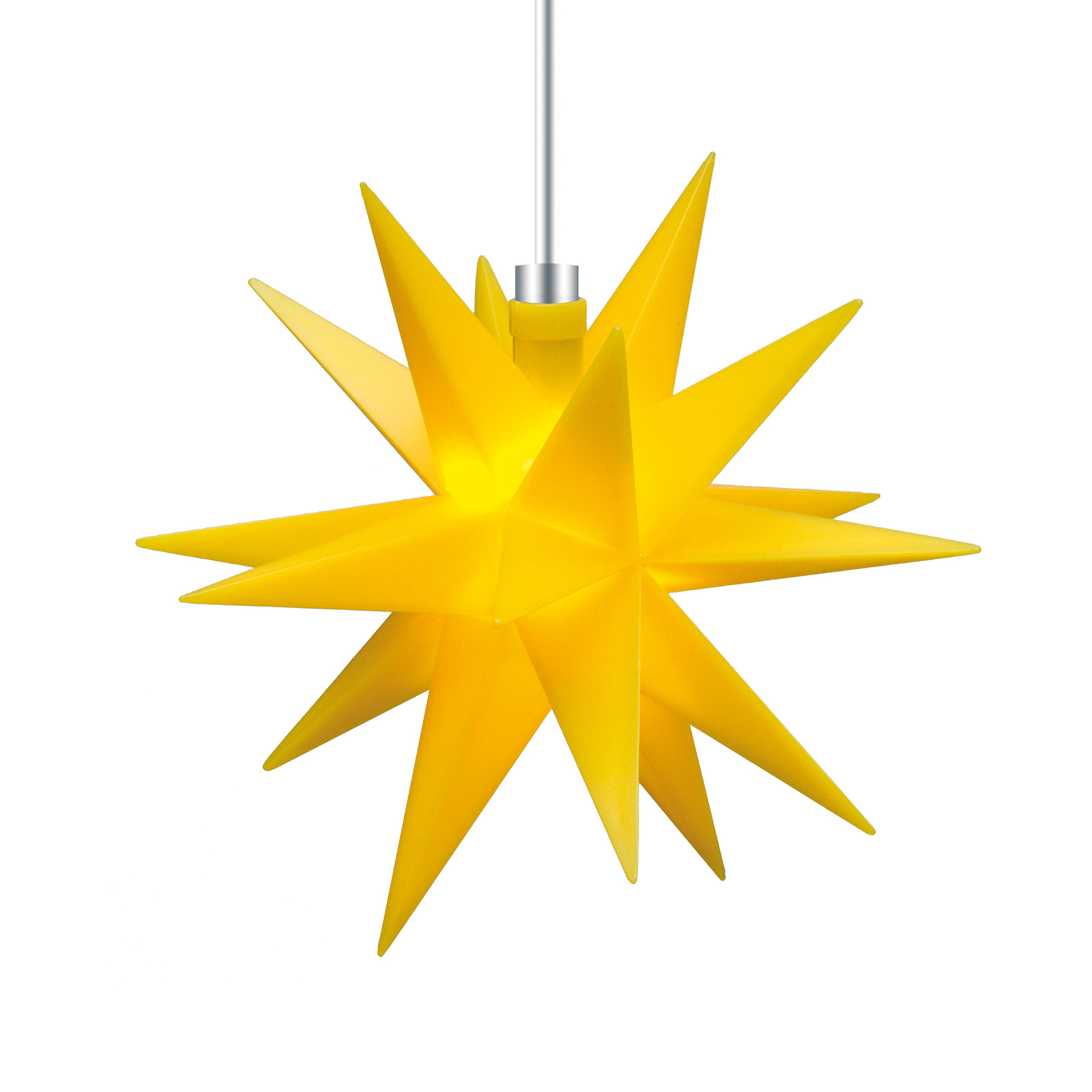 18-ramienna gwiazda 12 cm, żółta, wewnętrzna