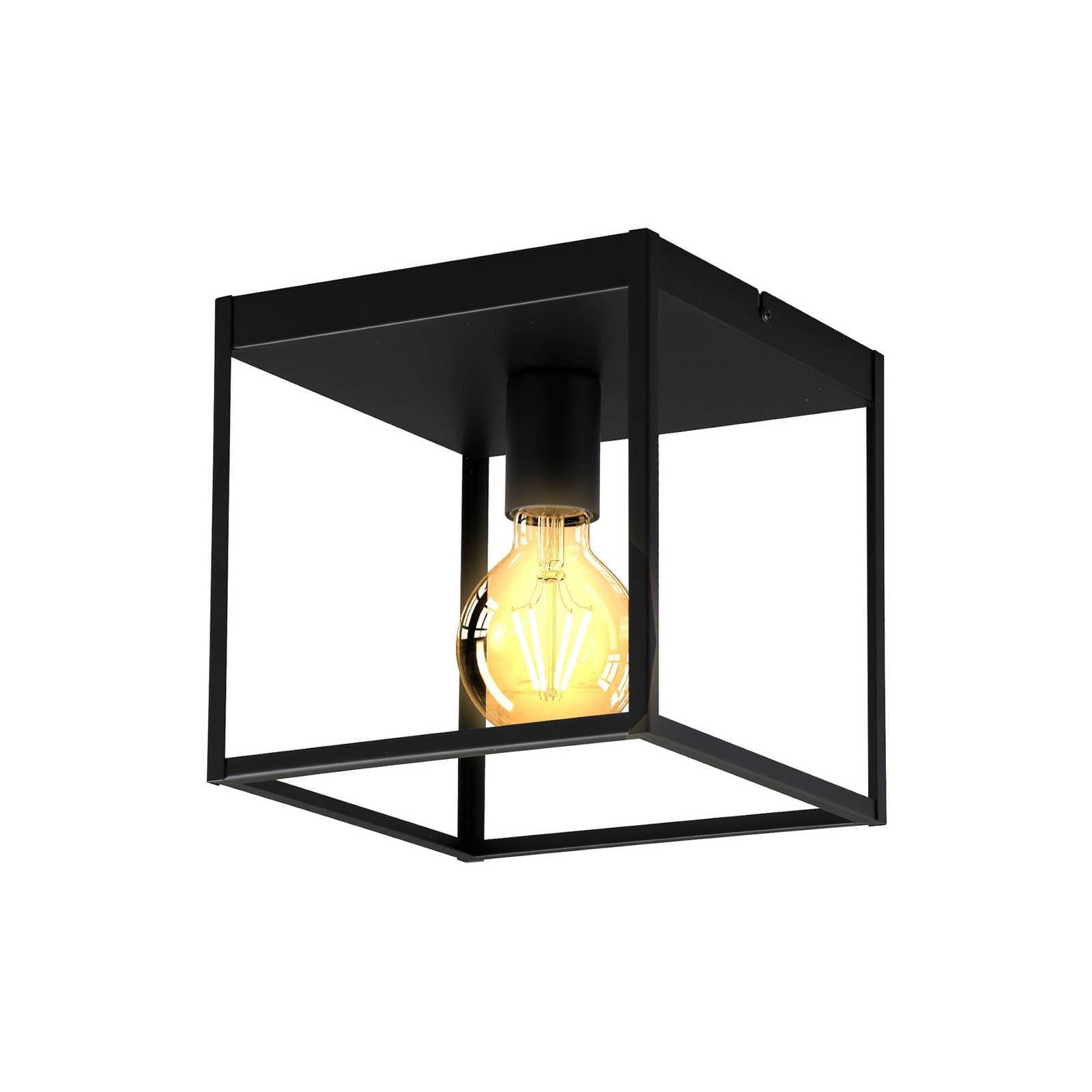 Deckenlampe schwarz Metall Deckenleuchte Retro Vintage Draht E27 Käfig Industrie - 10