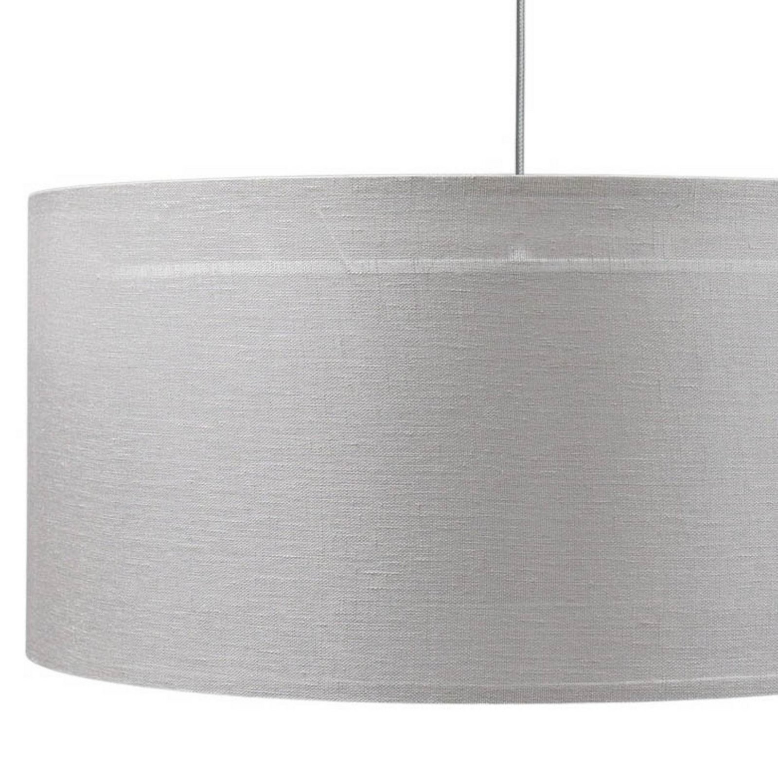 Duo Den Light pendant light, silver-grey, Ø 50 cm, linen, PVC
