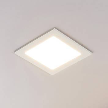 LED-innfelt spot Joki, hvit, 3 000 K kantet 17cm