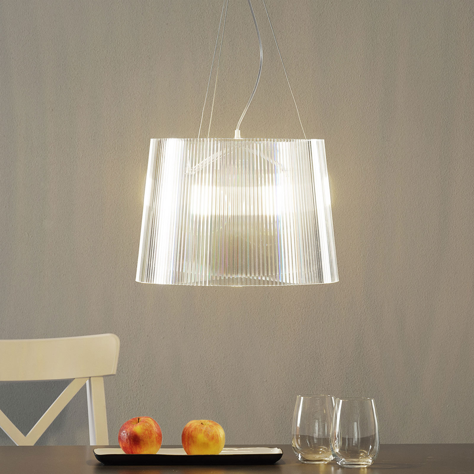 Kartell Gè - lampă LED pendul transparent - Camera de zi / sufragerie - design - Plastic